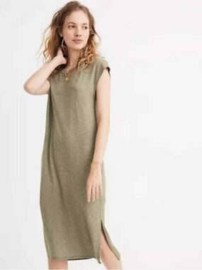 Madewell Light Green Midi Dress - Small